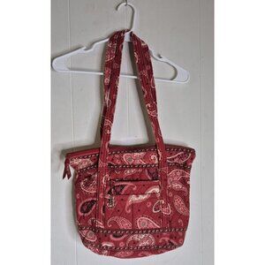 VERA BRADLEY HANDBAG MESA RED RETIRED GOOD CONDITION